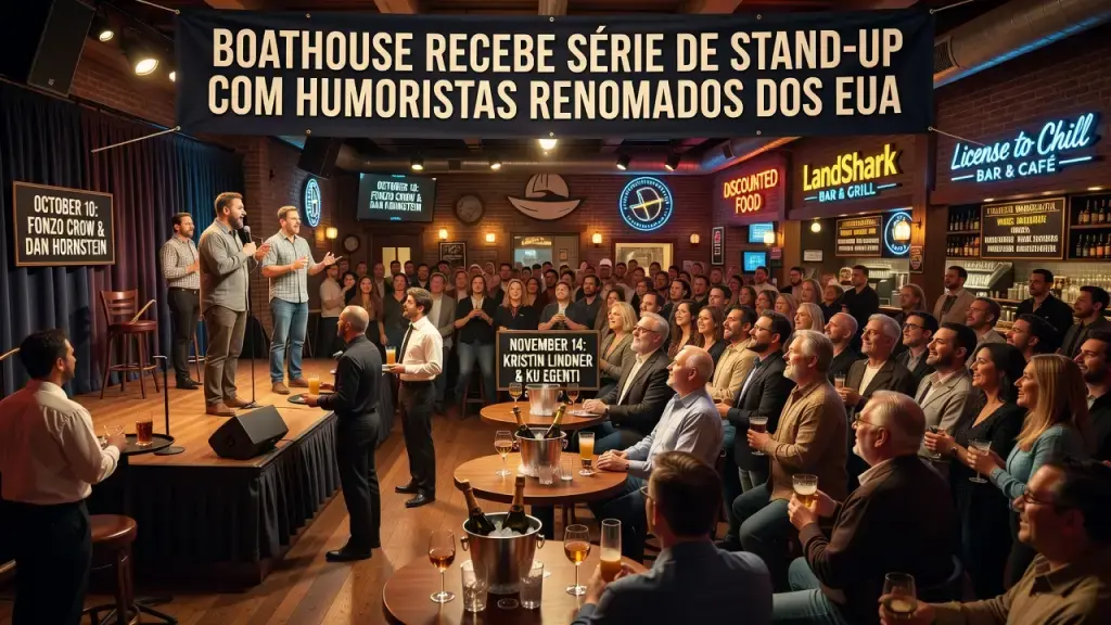 Boathouse Recebe Série de Stand-Up com Humoristas Renomados dos EUA